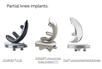 Partial Knee Implants